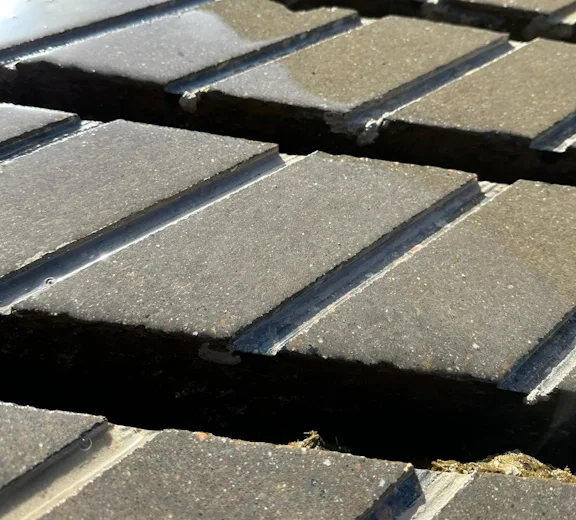 Slat concrete grooving in cattle shed close up in Dumfries and Galloway